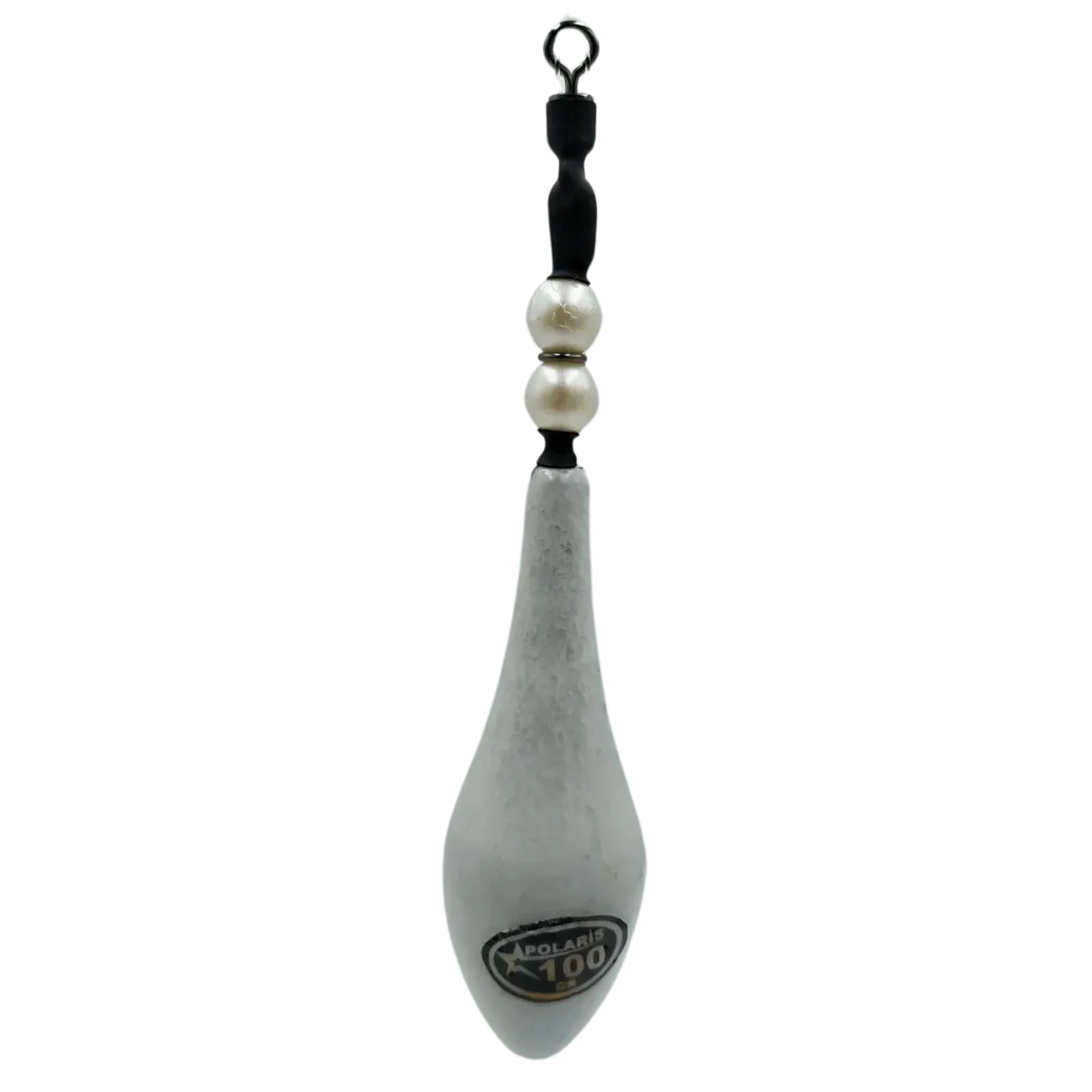 125 gr Polaris klasik fırdöndülü fosforlu aparatlı surf kurşun, balıkçılık aksesuarı