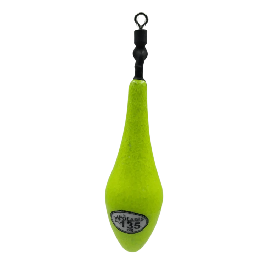 135 gr Polaris klasik fırdöndülü renkli surf kurşun uzun menzilli atışlar için balıkçılara alternatiftir.