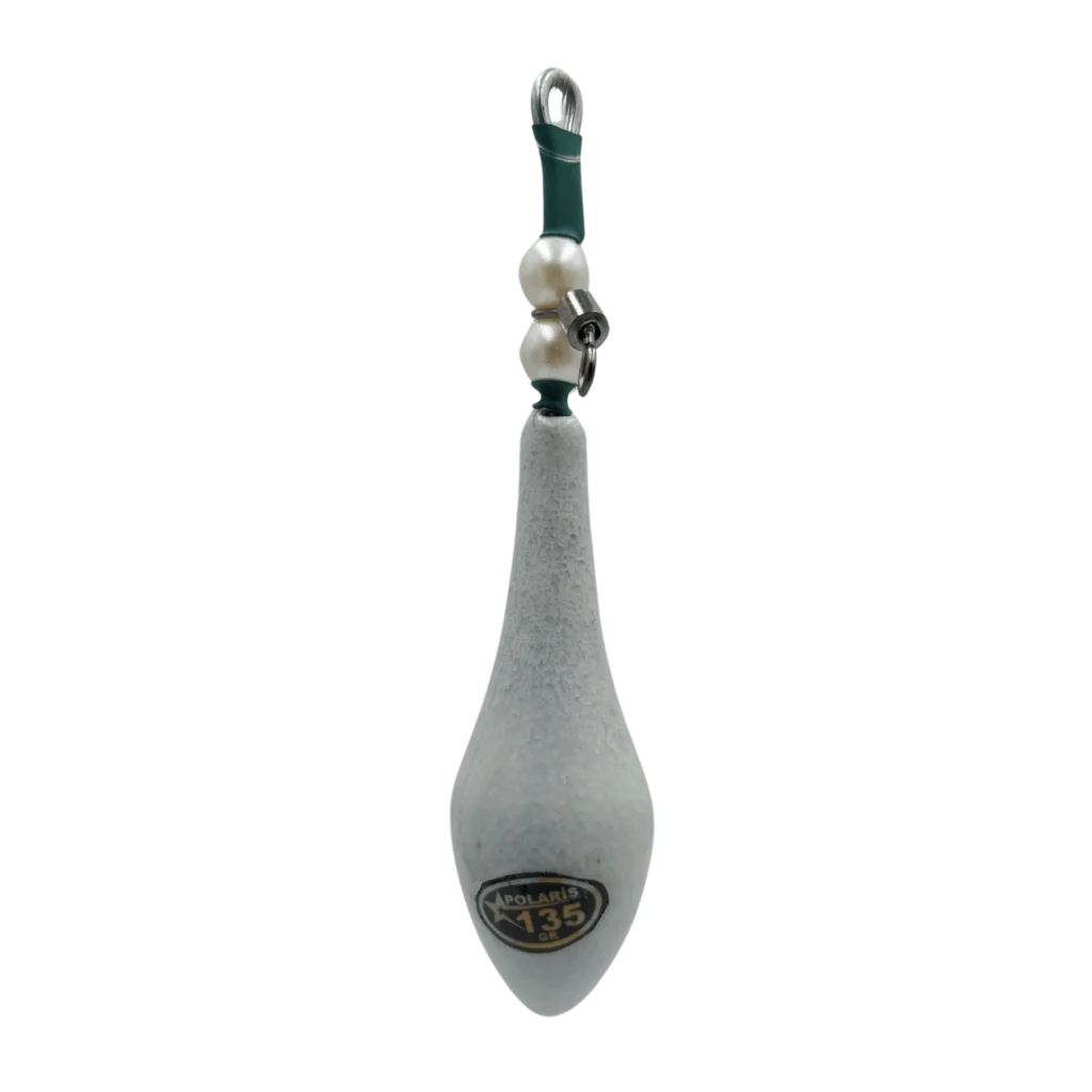 135 gr polaris klasik fosforlu aparatlı surf kurşun, balıkçılar için gece avında idealdir.