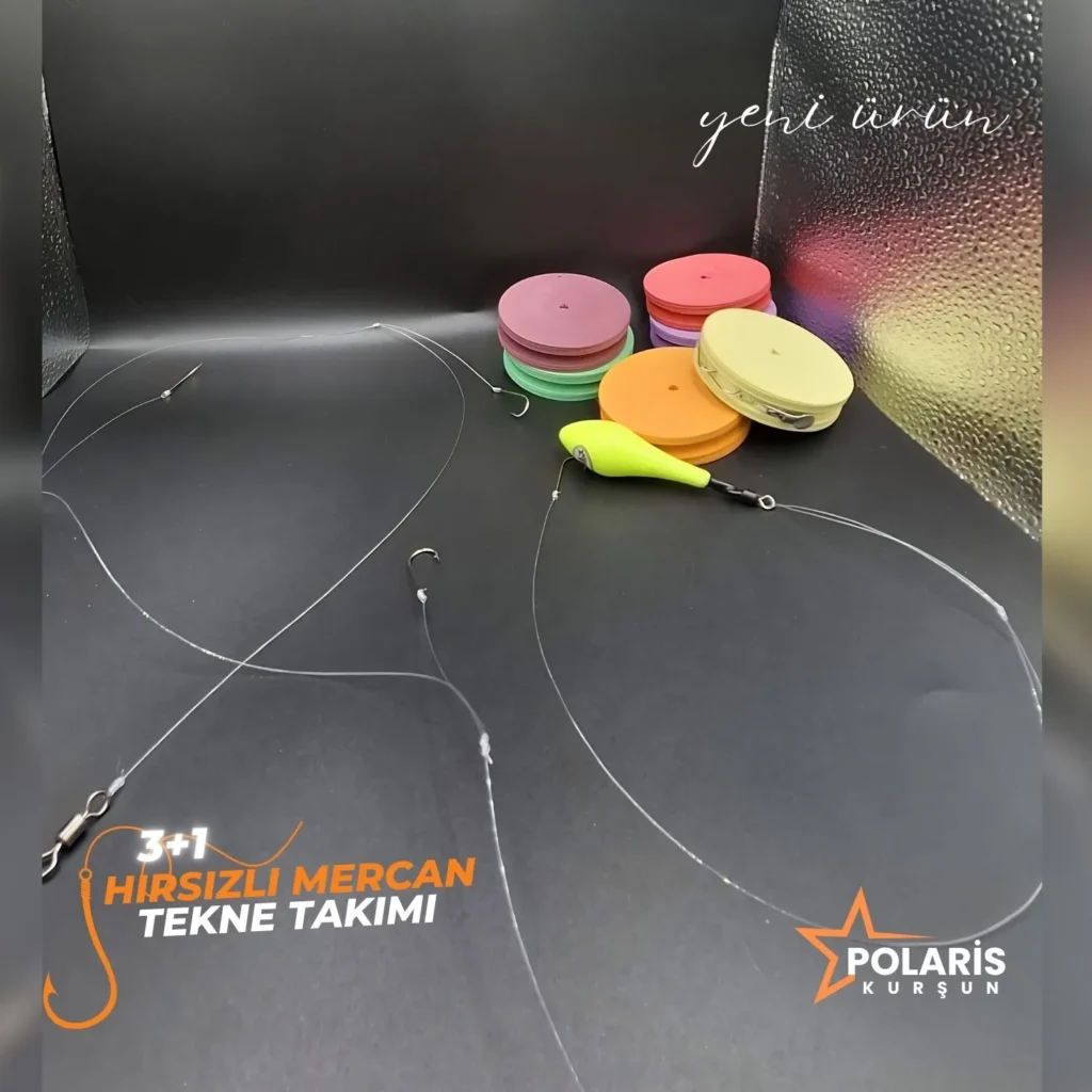 Polaris 3+1 Tekne Takımı - 135 Gr. Kurşunlu - Hırsızlı Mercan Takımı